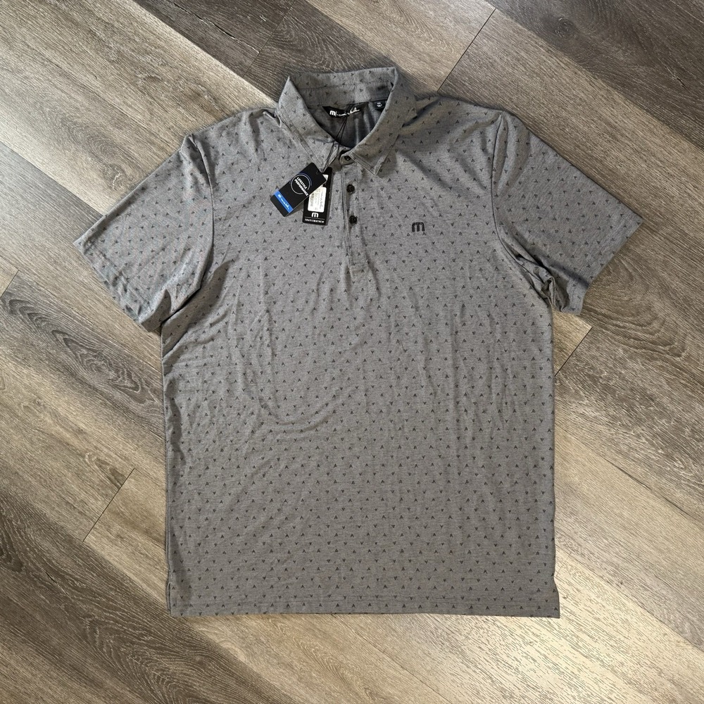 NWT Men's Travis Mathew Polo Sz 2XL Change Of Address Gray Shirt Golf